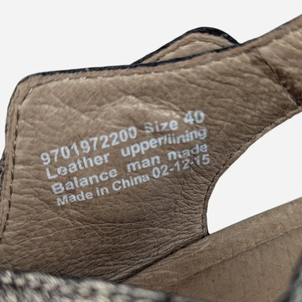 Dansko Joanie Pewter Metallic Leather Platform Sandals Size 9.5-10